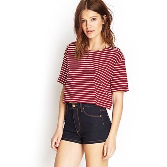 white baggy crop top